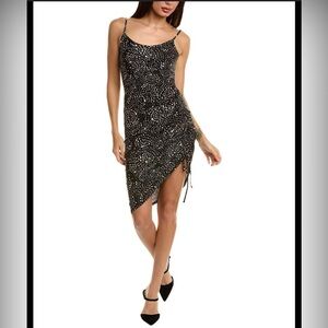 BCBG Generation Black Combo Ruched Dress - Size 0 (NWT)